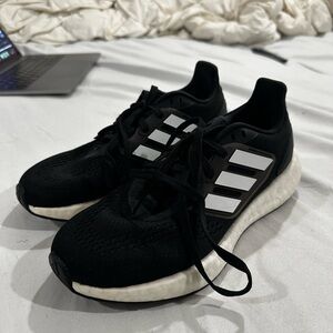 Adidas Black and White Athletic Sneakers